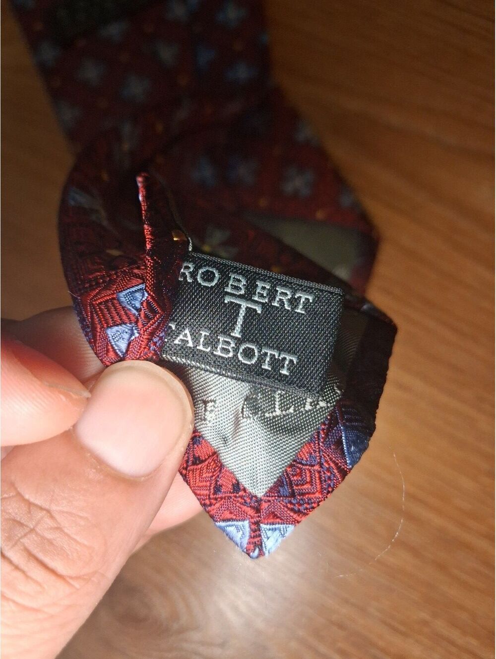 Robert Talbott Best of Class Silk Tie Red Geometric Wide - Picture 3 of 8